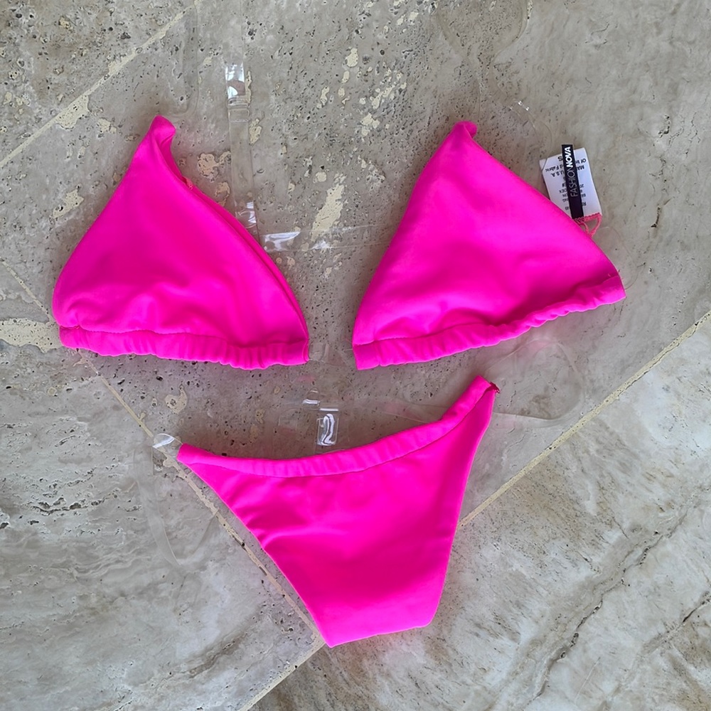 Hot pink bikini